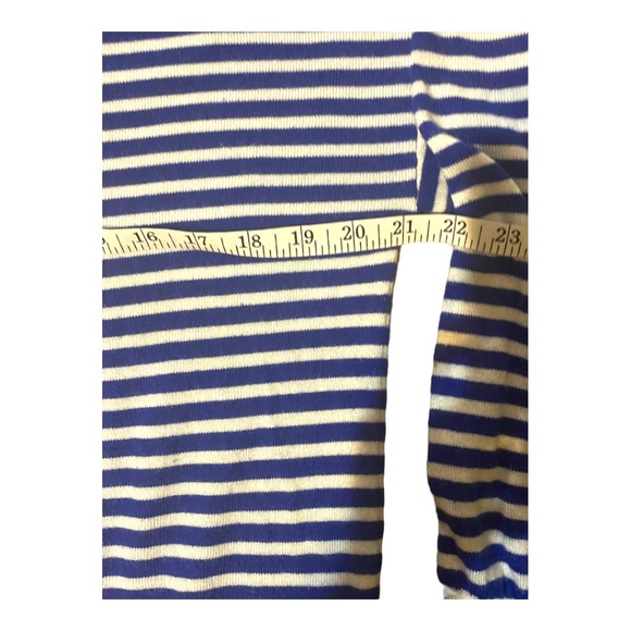 Jeanne Pierre cashmere blend nautical stripes boatneck sweater. Sz. L - Picture 7 of 14